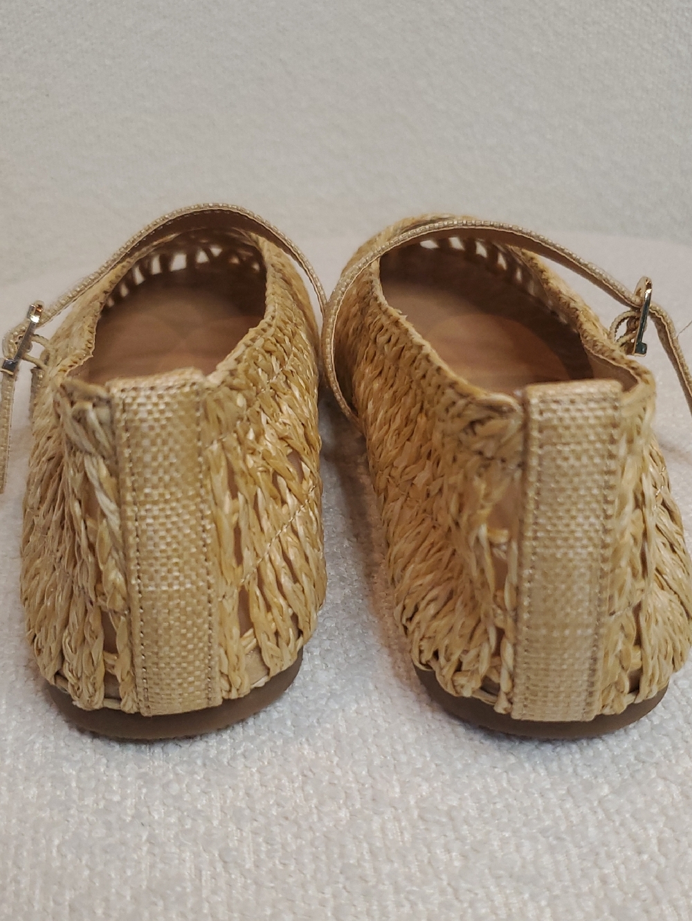 A New Day MYLA Woven Straw Mary Jane Flats - Natural Womans Size 7.5 Never Worn - Picture 5 of 5
